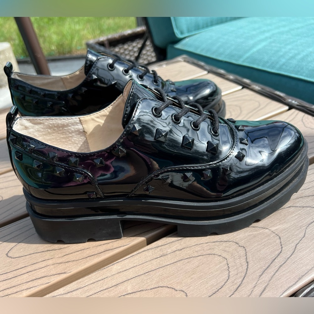 Jessica Simpson Sayze Studded Lace Up Oxfords Women’s 9